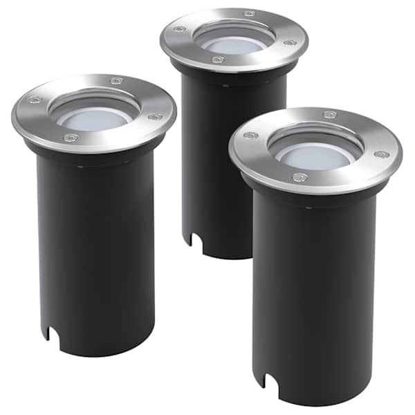 vidaXLi maapinna LED-valgustid 3 tk &uuml;mmargused