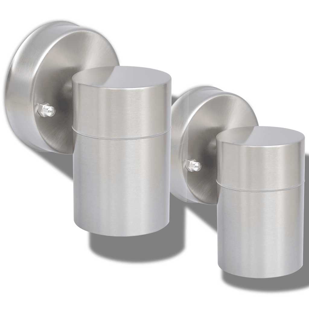 Thumbnail - vidaXL Outdoor LED-Wandleuchten 2 Stk. Edelstahl Abwärtsstrahlend