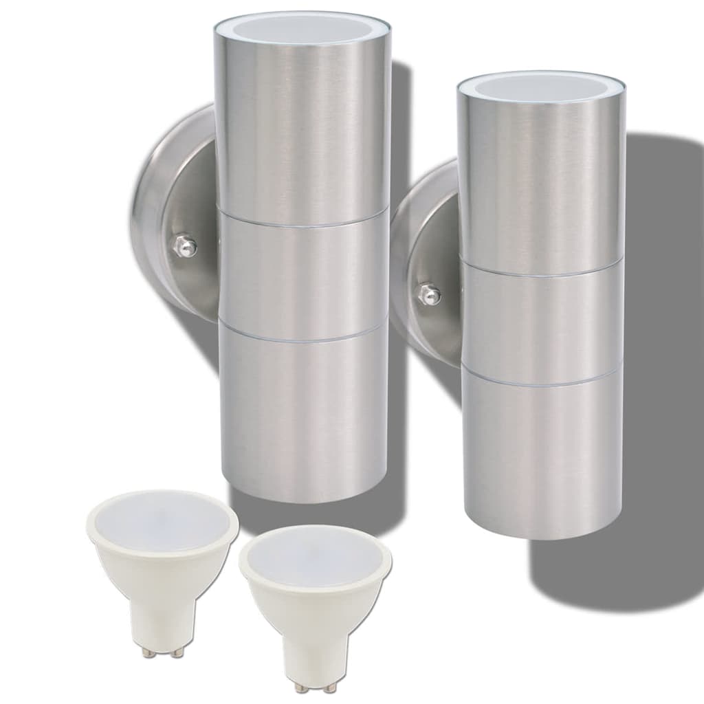 VidaXL Venkovní LED nástěnná svítidla 2ks nerez horní/spodní osvětlení