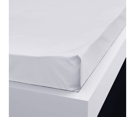 vidaXL Flat Bed Sheet 2 pcs Cotton 146x260 cm White