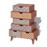 vidaXL Side Cabinet 6 Drawers Brown