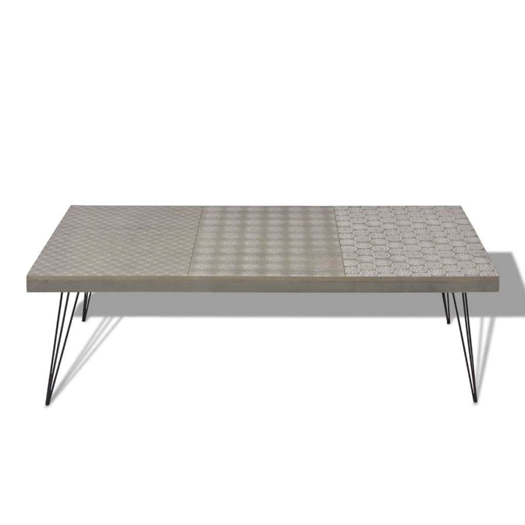 vidaXL Salontafel 120x60x38 cm grijs