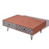 vidaXL Coffee Table 39.4"x23.6"x13.8" Brown