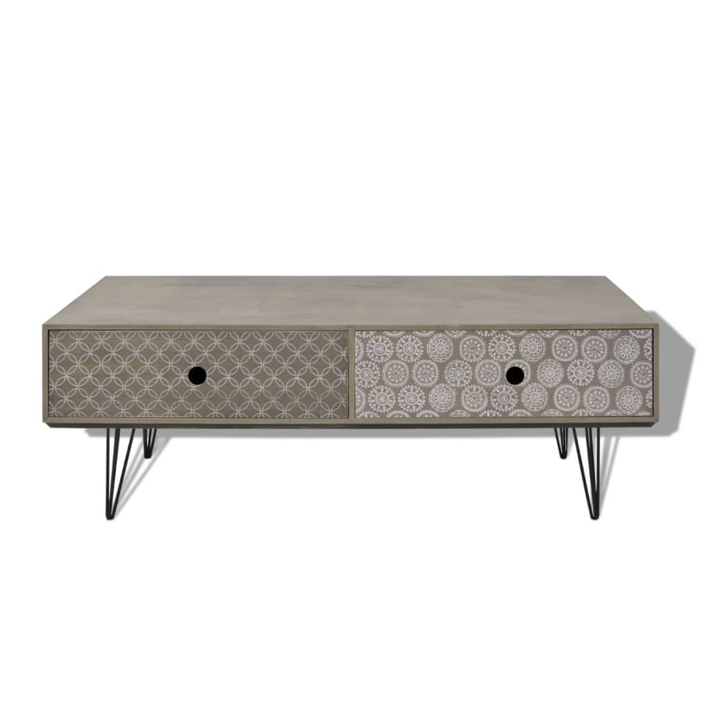 VidaXL - vidaXL Salontafel 100x60x35 cm grijs