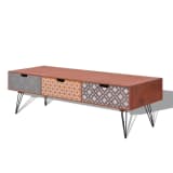 vidaXL TV Cabinet with 3 Drawers 47.2"x15.7"x14.2" Brown