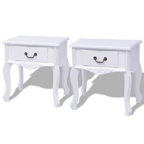 vidaXLi &ouml;&ouml;kapid 2 tk MDF, valged