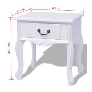 Noční stolky 2 ks MDF bílé - obrázek 5