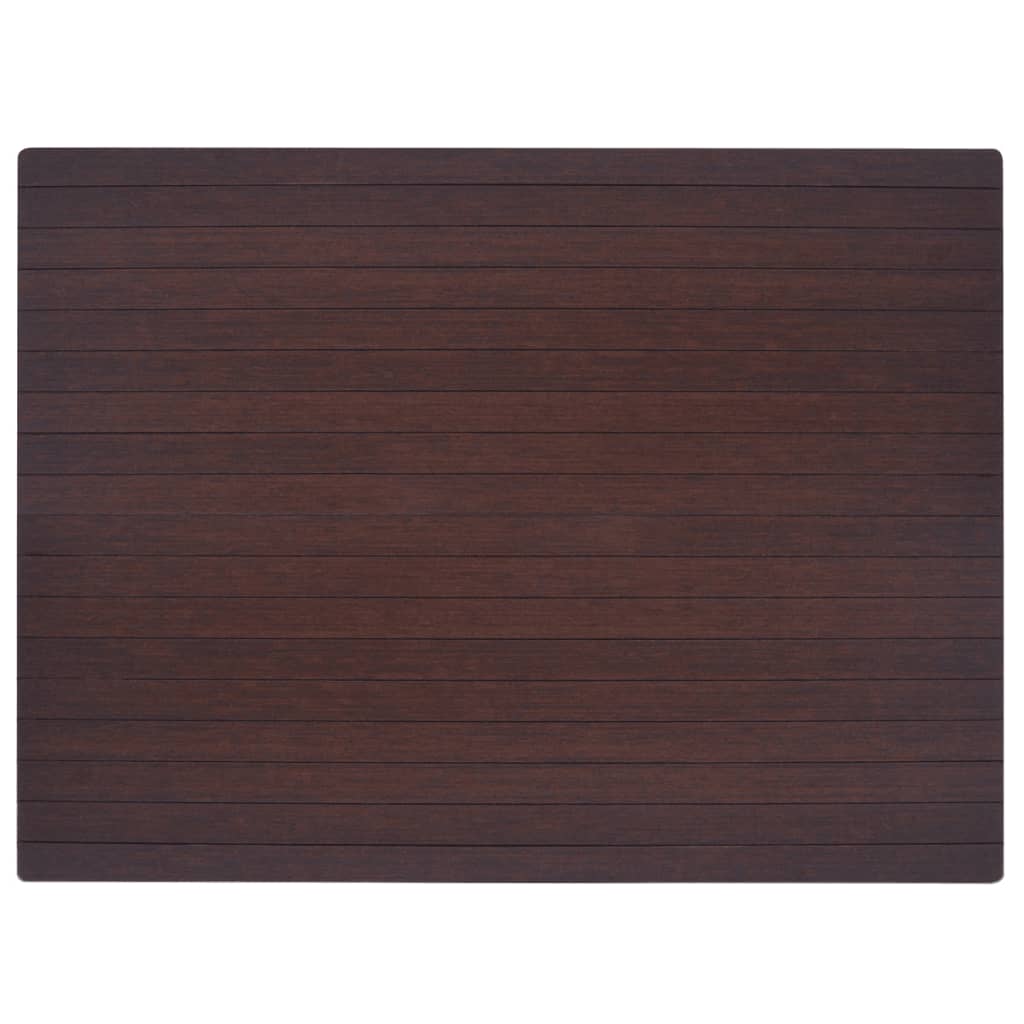 VidaXL - vidaXL Stoelmat/vloerbeschermende mat bamboe bruin 110x130 cm