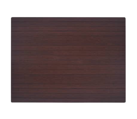 vidaXL Tapis de chaise / plancher Bambou Marron 110 x 130 cm