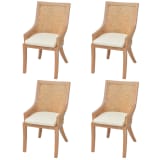 vidaXL Eetkamerstoelen 4 stuks rattan