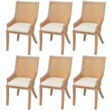vidaXL Eetkamerstoelen 6 stuks rattan