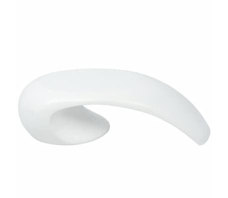 vidaXL Mesa de centro fibra de vidrio brillante blanca