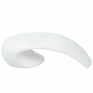 vidaXL Kavos staliukas, labai blizgus stiklo pluo&scaron;tas, baltas