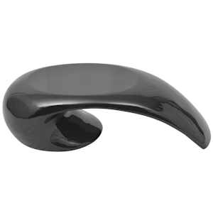 vidaXL Couchtisch Fiberglas Hochglanz Schwarz