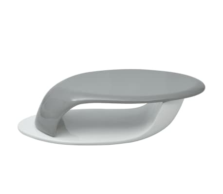 vidaXL Coffee Table Fibreglass High Gloss Grey and White