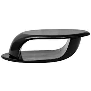 vidaXL Couchtisch Fiberglas Hochglanz Schwarz