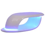 vidaXL Table basse avec lumière LED Fibre de verre Blanc