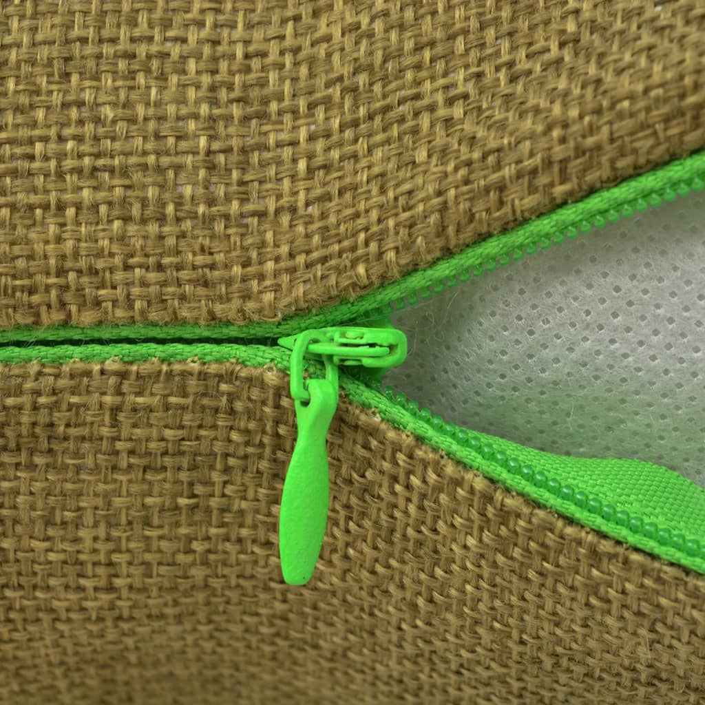 Huse de pernă cu aspect de in, 50 x 50 cm, verde, 4 buc.