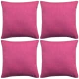 vidaXL Cushion Covers 4 pcs Linen-look Pink 80x80 cm