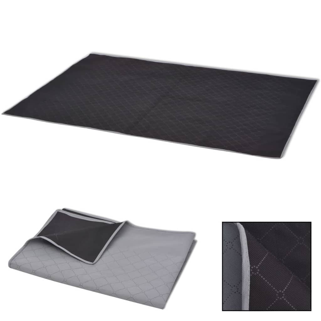 vidaXL Pătură pentru picnic, gri și negru, 100 x 150 cm vidaXL