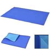 vidaXL Deka za Piknik Plava i Svijetlo Plava 100x150 cm