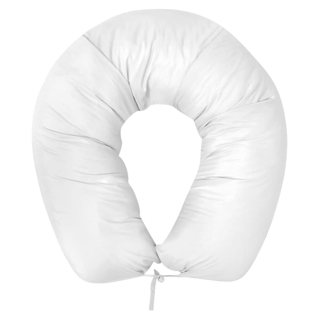 Farbe: WeißMaterial: Mikrofaser mit PP-BaumwollfüllungGröße: 40 x 170 cm (B x L)V-förmigAbnehmbarer und waschbarer KissenbezugIdeal für schwangere Frauen oder stillende MütterMaterial: Polyester: 100%