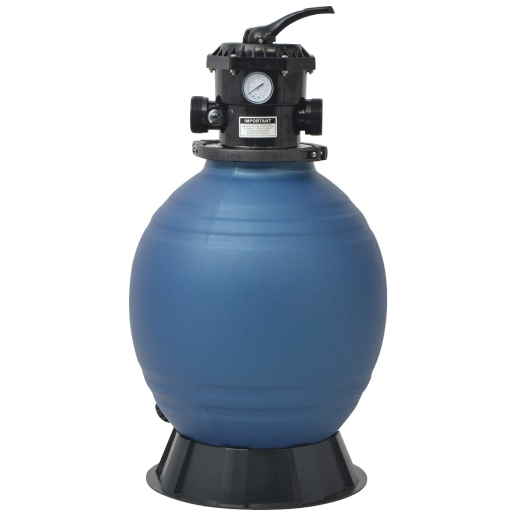 

vidaXL Zwembadzandfilter met 6-positie ventiel 460 mm blauw