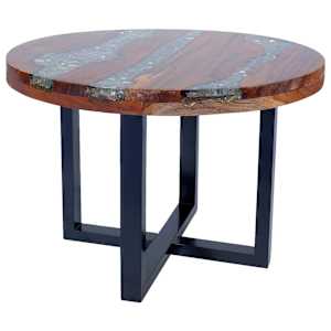 Konferenční stolek, teak a pryskyřice 60 cm - obrázek 5