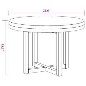 Konferenční stolek, teak a pryskyřice 60 cm - obrázek 10