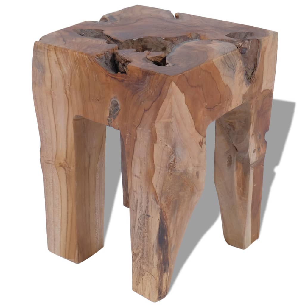 vidaXL Taburet, lemn de tec masiv lemn