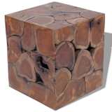 vidaXL Tabouret Teck massif 40 x 40 x 45 cm