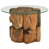 vidaXL Salongbord Massiv Teak 60 cm