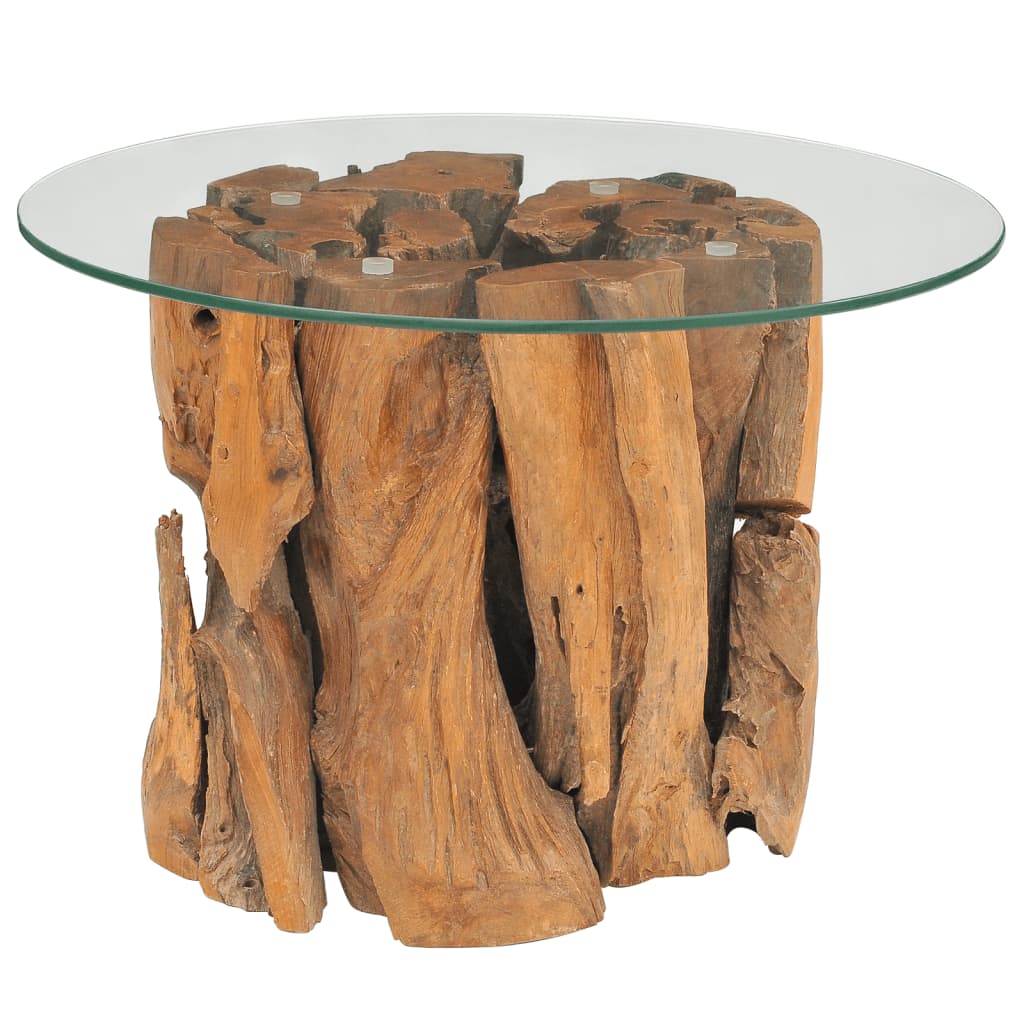 Kavos staliukas, tikmedžio medienos masyvas, 60 cm | Stepinfit.lt