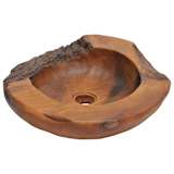 vidaXL Chiuvetă de baie din lemn de tec solid, 45 cm