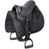 vidaXL poniju segli 10", melni