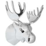 vidaXL Décoration murale en forme de tête d'élan Aluminium Argenté