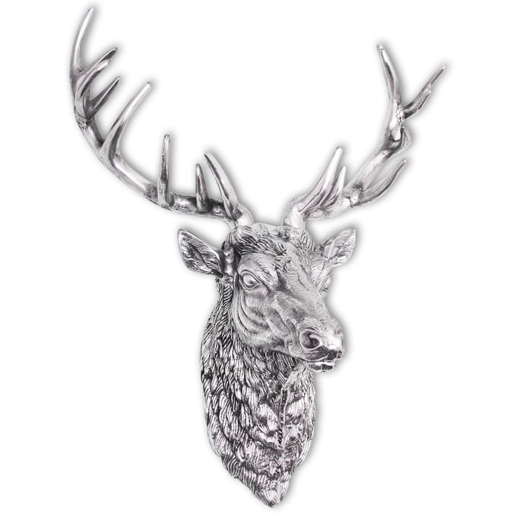 Petrashop  Nástěnná dekorace jelení hlava hliníková stříbrná