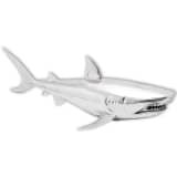 vidaXL Shark Decoration Wall-Mounted Aluminum Silver