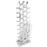 vidaXL Wine Rack Aluminum Silver 27 Bottles