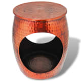 vidaXL Hocker/Side Table Barrel Shape Copper Brown
