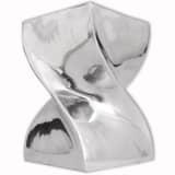 vidaXL Hocker/Beistelltisch Verdrehte Form Silbern Aluminium