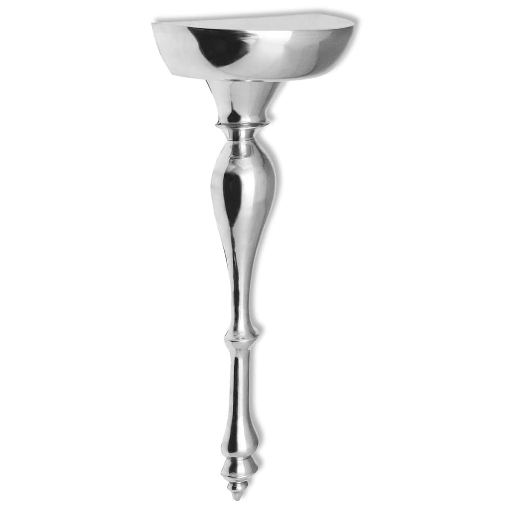 Police/nástěnný konzolový stolek, hliník stříbrná 25x13x61 cm