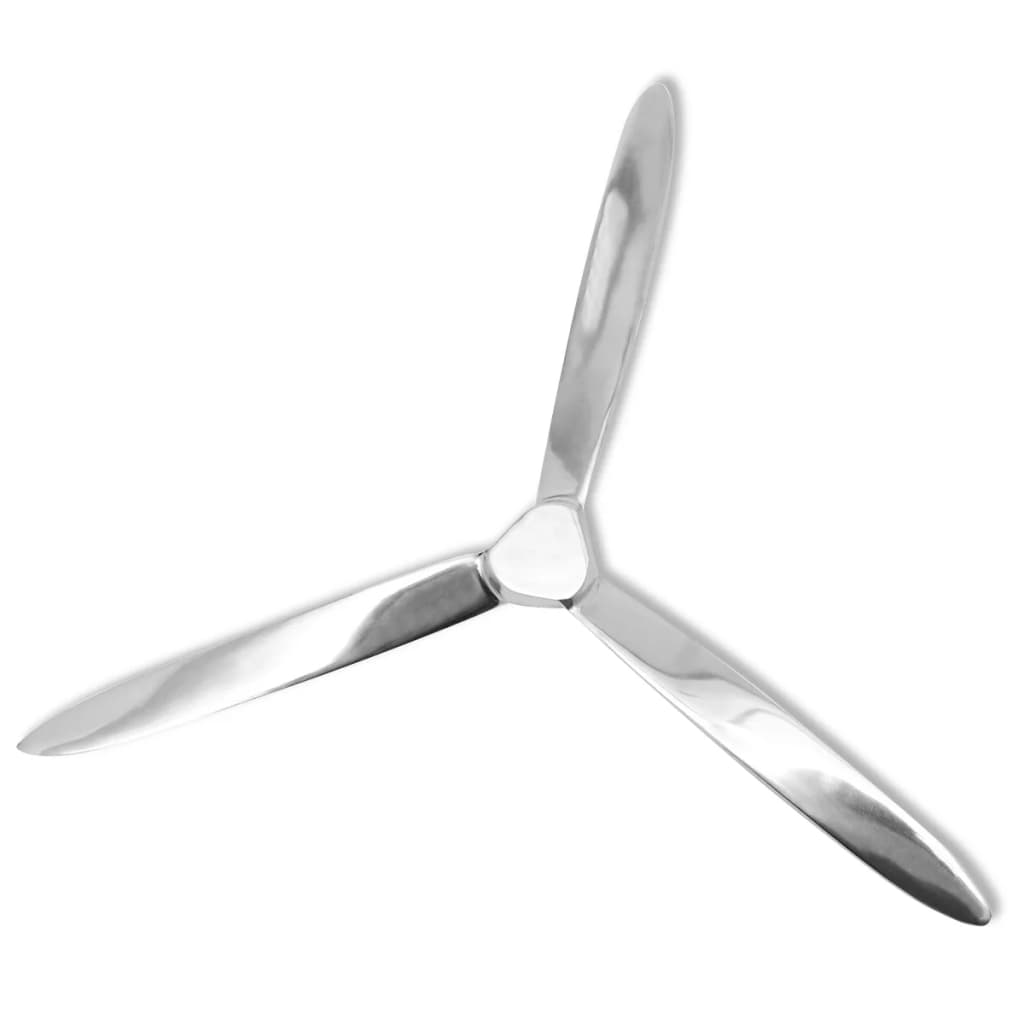 Falra rögzíthető propeller dekoráció alumínium ezüst 70 cm 