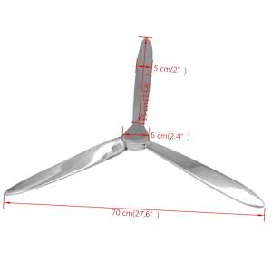 Nástěnná vrtule, hliník stříbrná 70 cm - obrázek 5