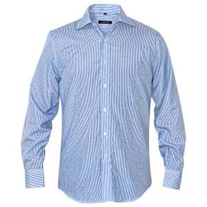 vidaXL Vyri&scaron;ki kostiumo mar&scaron;kiniai, dydis M, baltos/mėlynos juostelės