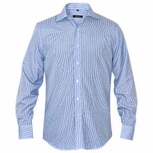vidaXL Vyriški kostiumo marškiniai, dydis L, baltos/mėlynos juostelės