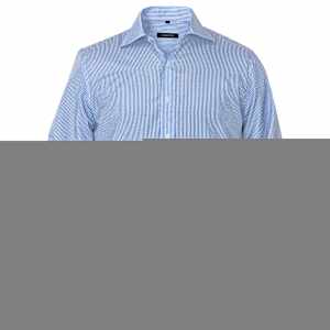 vidaXL Vyriški kostiumo marškiniai, dydis XL, baltos/mėlynos juostelės