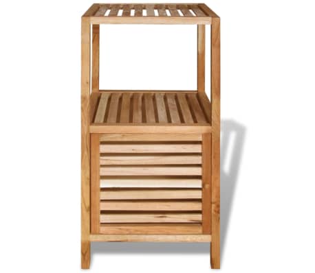 vidaXL Étagère de rangement pour salle de bains Bois de noyer 39,5 x 35,5 x 86 cm