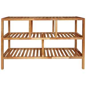 vidaXL Badezimmer-Regal Walnussholz massiv 100x40x65 cm