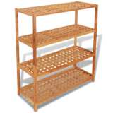 vidaXL Sapateira em madeira de nogueira sólida 69x26x81 cm